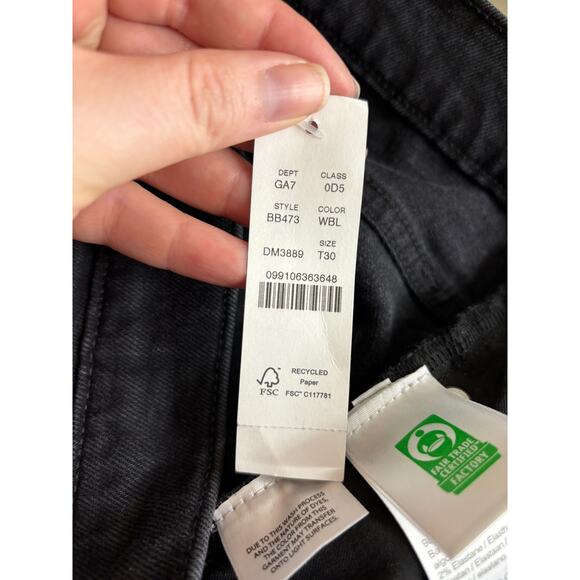 J. Crew Jeans Womens 30T Slim Boyfriend Washed Black Distressed Denim NWT - Picture 9 of 9